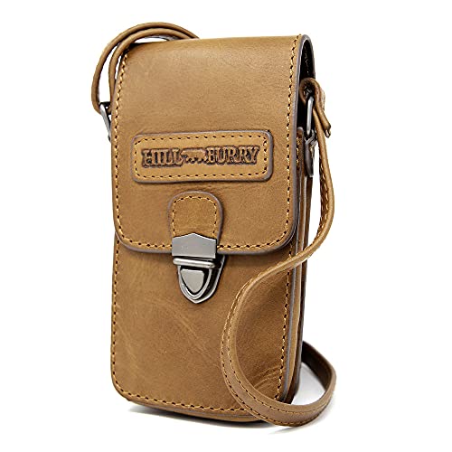 Hill Burry • Kleine Unisex Handytasche aus Leder HB4054WH (Cognac) von Hill Burry