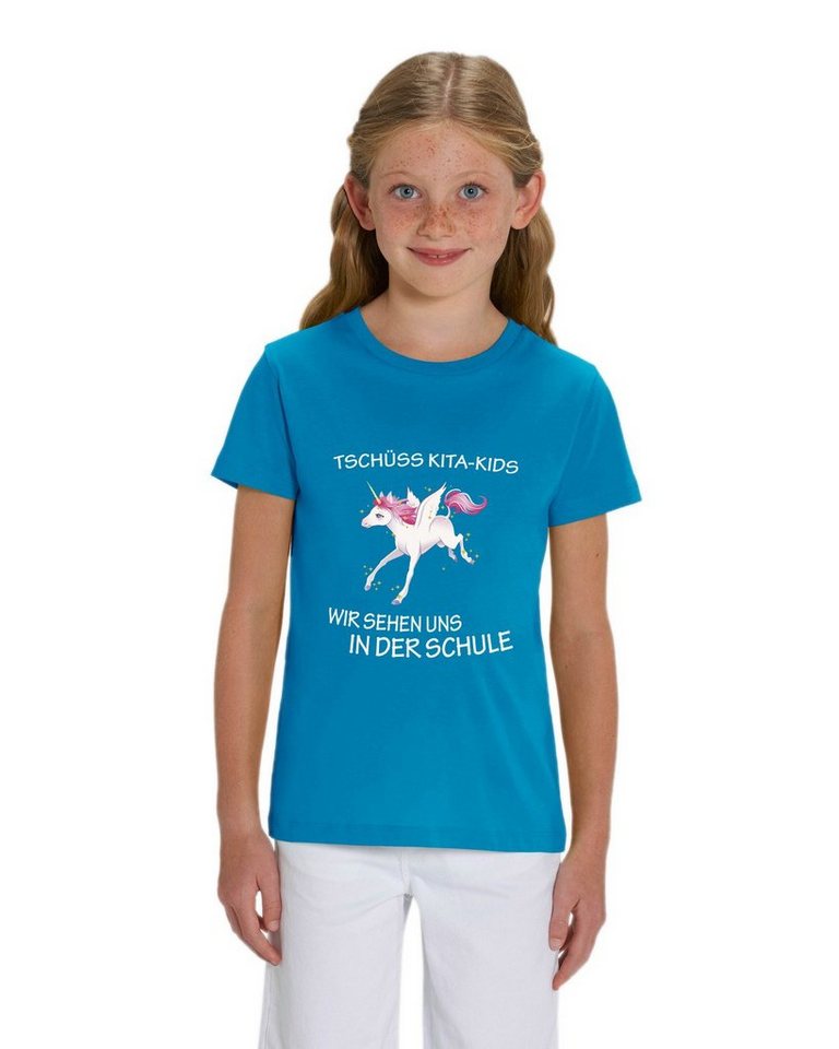 Hilltop Print-Shirt Hochwertiges Kinder Mädchen T-Shirt aus Bio Baumwolle Einhorn Motiv von Hilltop