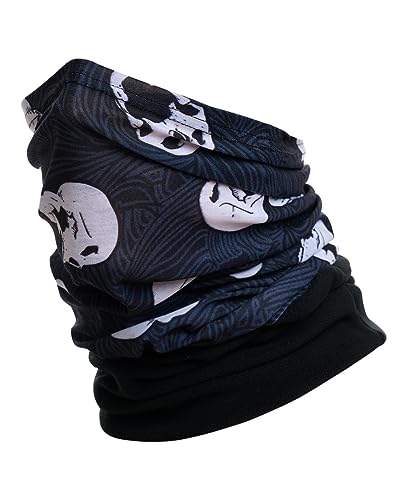 Hilltop® Polar Multifunktionstuch mit Fleece, warmes Schlauchtuch, Schal, Halstuch für kalte Herbst und Wintertage, für Damen und Herren, Trendige Farben, Farbe:White Skulls - 12 von Hilltop