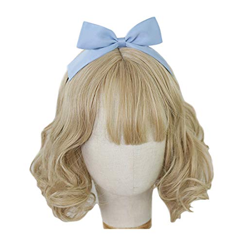 Lolita Haarbänder für Frauen, Haarreifen, niedliche Schleife, elastische Haarbänder für Mädchen, täglicher Haarschmuck für 6 Farben (blau) von Himifashion
