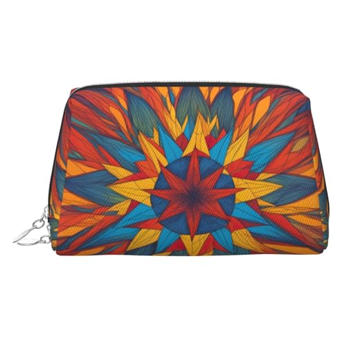 Tragbare Make-up-Tasche mit buntem Sternendruck, Reise-Kosmetiktasche, multifunktionaler Kulturbeutel, Organizer für Damen, für Reisen, Business, Fitnessstudio und Camping, silber, Einheitsgröße Tragbare Make-up-Tasche mit buntem Sternendruck, Reise-Kosmetiktasche, multifunktionaler Kulturbeutel, Organizer für Damen, für Reisen, Business, Fitnessstudio und Camping, silber, Einheitsgröße von Hingor