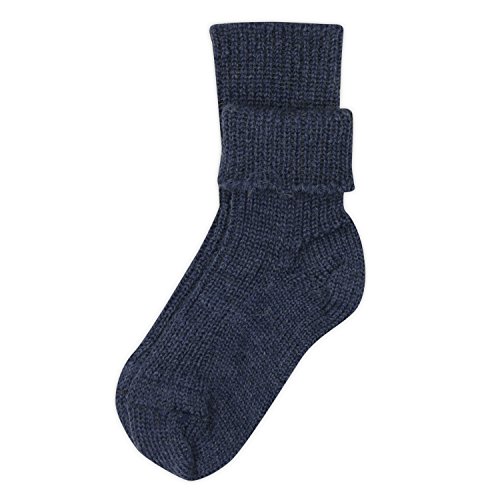 Hirsch Natur Grobstrick Socke, Größe 29-30, Farbe Jeans aus 100% Schurwolle kbT von Hirsch Natur