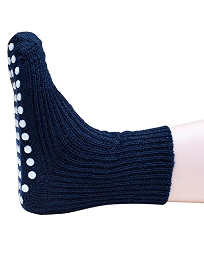 Hirsch Natur Stoppersocken für Kinder, 100% Schurwolle kbT (27-28, blau) von Hirsch Natur