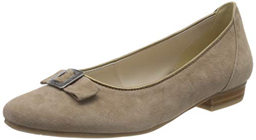 Hirschkogel Damen 3006826 Geschlossene Ballerinas, Beige Taupe 066, 39 EU von Hirschkogel