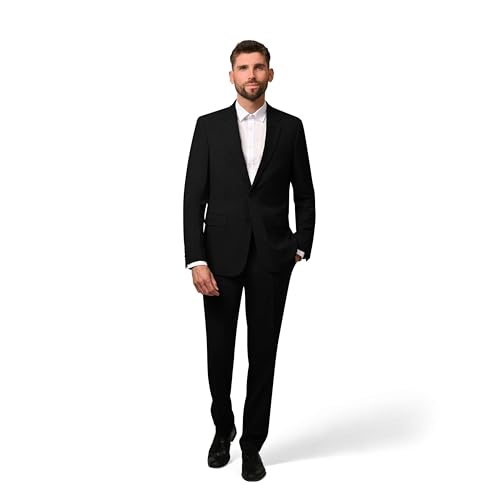 Hirschthal Herren 2-TLG. Business Anzug Regular Fit - Anzughose & Sakko - mit Kleidersack - Schwarz Kurzgröße 31 Hirschthal Herren 2-TLG. Business Anzug Regular Fit - Anzughose & Sakko - mit Kleidersack - Schwarz Kurzgröße 31 von Hirschthal