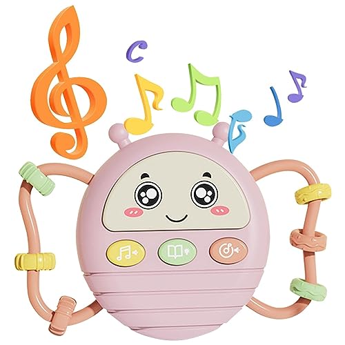 Kindermusikinstrumente,2-in-1-Beißspielzeug und Kindertrommel mit 5 Modi - Lernspielzeug für Kinder für Jungen, Mädchen, Kinderübungen, Musikspielzeug als Geburtstagsgeschenk für Kinder im Hitrod von Hitrod