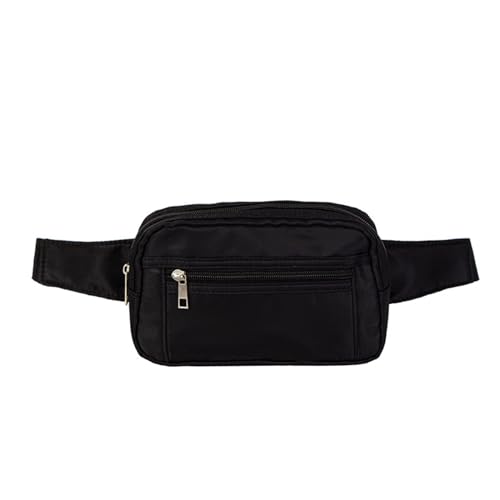 Hixingo 2024 Stylisch Bauchtasche für Damen und Herren, Hüfttasche Verstellbare Sport Groß Gürteltasche mit Reißverschluss für Outdoor Laufen Wandern Radfahren Gehen (23x14cm,Schwarz) von Hixingo