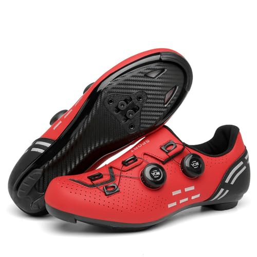 Hixingo Fahrradschuhe Herren Damen Rennradschuhe, Mountainbike Radschuhe Spin Kompatibel Look SPD SPD-SL, Radsportschuhe Unisex 36-47 EU für das Radfahren im Freien von Hixingo