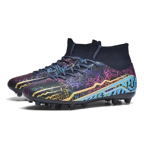 Hixingo Fussballschuhe Herren Stollen Spikes Cleats High Top Football Schuhe Teenager Trainingsschuhe Professionelle Turnschuhe Outdoor Sportschuhe Atmungsaktive Leicht Unisex von Hixingo