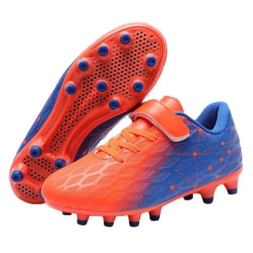 Hixingo Fußballschuhe Jungen Mädchen Fussballschuhe Kinder, Unisex Fußball Schuhe FG/AG Fussballschuhe Kinder Trainingsschuhe für Draußen Fussball Plätze von Hixingo