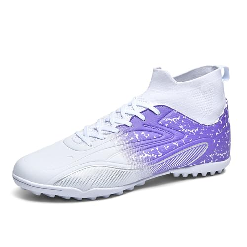 Hixingo Fussballschuhe Kinder Herren High Top Trainingsschuhe Professionelle Turnschuhe Outdoor Sportschuhe Atmungsaktive Bequeme Leicht Teenager Turf Football Schuhe Unisex von Hixingo