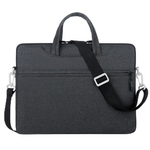 Hixingo Laptop-Handtasche für Frauen 14 15 Zoll Aktentasche Große Computer-Umhängetasche Professionelle Arbeitstasche Messenger Bag Laptoptasche Schultertasche Kompatibel (15’,Schwarz (Schultergurt)) von Hixingo