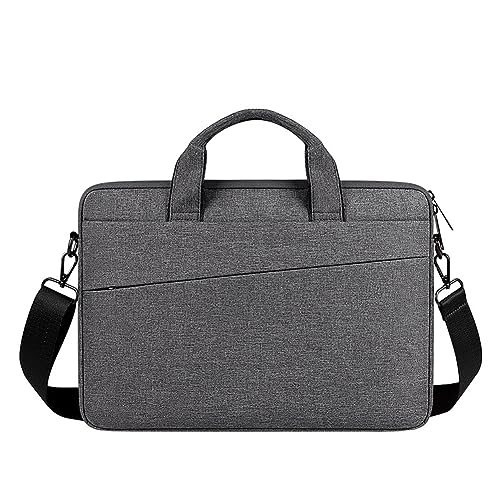 Hixingo Laptop-Handtasche für Frauen Aktentasche Große Computer-Umhängetasche Professionelle Arbeitstasche Messenger Bag Laptoptasche Schultertasche Kompatibel (Sesamgrau,13.3”) von Hixingo