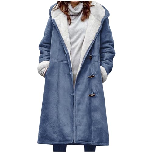 Hkdjaess Parka Damen Lang Mantel Gefüttert Winterjacke Wintermantel mit Abnehmbar Kapuze und Taschen Warm Winterparka Gefütterter Teddyfleece Mäntel Reißverschluss Mittlere Mantel Hkdjaess Parka Damen Lang Mantel Gefüttert Winterjacke Wintermantel mit Abnehmbar Kapuze und Taschen Warm Winterparka Gefütterter Teddyfleece Mäntel Reißverschluss Mittlere Mantel von Hkdjaess