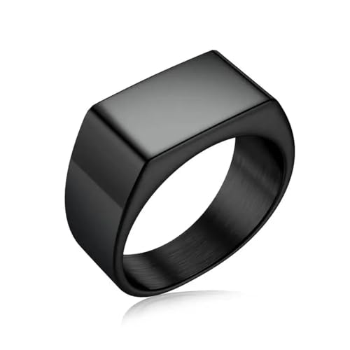 Hmsanase Ring Ringe Damen Bijouterie Herren Männer Ring Einfacher Stil Schwarzer Quadratischer Ring Charm Hiphop Männliches Partygeschenk 9 Schwarz von Hmsanase