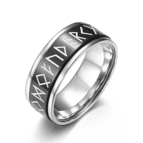 Hmsanase Ring Ringe Damen Bijouterie Herren Ring Drehbar Herrenring Paarringe Finger Damen -11 Schwarz von Hmsanase