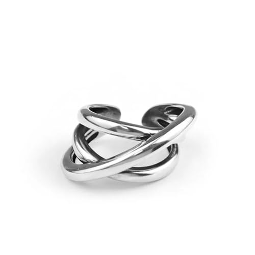 Hmsanase Ring Ringe Damen Bijouterie Herren Schlichtes Design Kette Inerwave Rings Öffnungsring Schwarz von Hmsanase