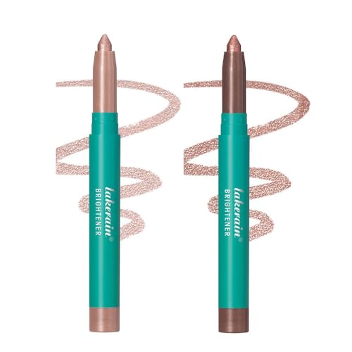 2PC Thrive Eyeshadow Stick, Thrive Lidschatten-Stick, Augenaufheller, Schimmernder, Cremiger Lidschattenstift, Highlighter, Eyeliner, langlebig, Wasserdicht, Mischbar, Einfach zu Färben (03+04) von HoGeGe