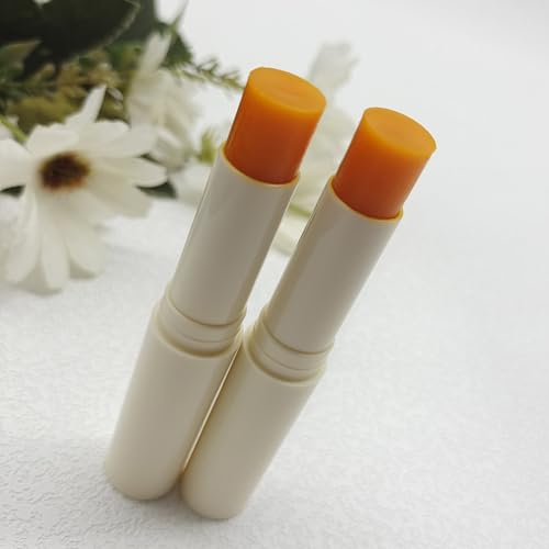 2PCS Schimmernder Lippenstift und Lip Balm, lippenpflege Lippenstift, Lippenaufheller für Dunkle Lippen Lip Brightener, for Smokers Dark Lip Treatment Aufhellungscreme, für Alle (Sanddorn) von HoGeGe