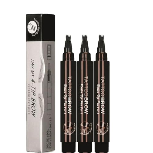 3PC Waterproof Beard Filling Pen Kit, Wasserfestes Bartfüllstift-Set, Beard Filler Beard Penci, Herren Bartfüller und Bartstift, Bart Farbe Schwarz und Bartfüller zum Füllen (Schwarz) von HoGeGe