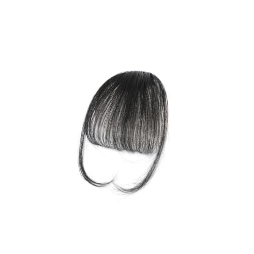 Echthaar-Pony mit Clip, Bangs Clip in, 100% Remy Echthaar Fringe Bangs, Haarverlängerung Clip in Pony, Fringe Bang Extension Verlängerung Natürliche Clip in Pony Haarteil für Frauen (#B) von HoGeGe