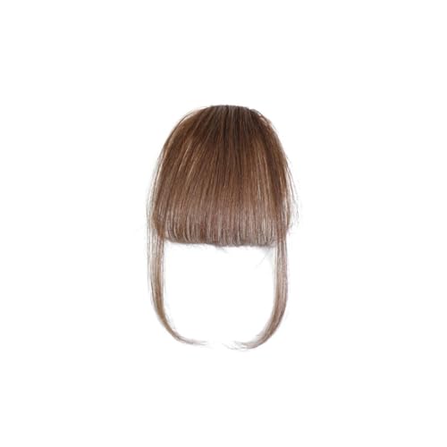 Echthaar-Pony mit Clip, Bangs Clip in, 100% Remy Echthaar Fringe Bangs, Haarverlängerung Clip in Pony, Fringe Bang Extension Verlängerung Natürliche Clip in Pony Haarteil für Frauen (#H) von HoGeGe