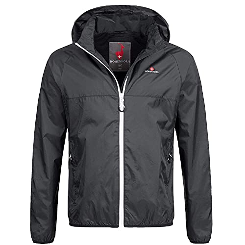 Höhenhorn 3O1 Rigi Herren Regen Jacke Weißer Zipper Schwarz Gr M von Höhenhorn