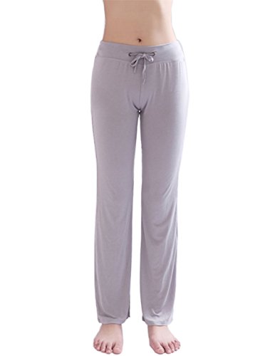 HOEREV Frauen Soft Modal Slimming Hose Yoga Hosen Pyjama-Hose, Grau, 3XL von Hoerev