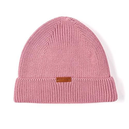 Hofbrucker Stylische Beanie Mütze aus Bio Baumwolle für Babys und Kinder Grobstrick Mütze Jungen und Mädchen, Altrosa, 46/48 von Hofbrucker