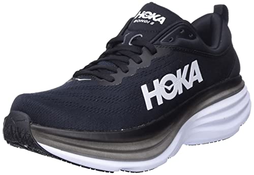 HOKA ONE ONE Herren Bondi 8 Running Shoes, Black/White, 46 2/3 EU von HOKA ONE ONE