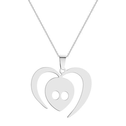 Alien Anhänger Halskette für Frauen Mädchen Edelstahl Bill Kaulitz Zeichen Charm Kette Fandom Symbol von Hokech