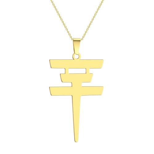 Anhänger Halskette für Frauen Mädchen Edelstahl Bill Kaulitz Zeichen Symbol Charme Halskette weiblicher Schmuck von Hokech