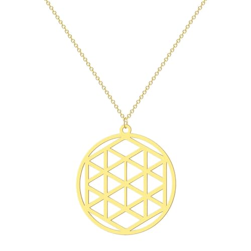 Hokech Neue trendige heilige geometrie anhänger halskette für frauen männer edelstahl mode stern von david charm schmuck glücksgeschenk von Hokech