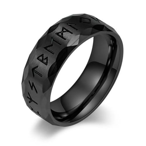 Hokech Vintage Wikinger Rune Ring Edelstahl Nordic Odin Wikinger Ring für Männer Frauen Paar Amulett Mode Schmuck Geschenk von Hokech