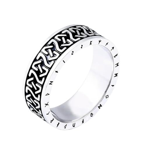 Klassischer 8mm Wikinger Ring Persönlichkeit Seitenkante Gravur Herren und Damen Ring Party Schmuck von Hokech