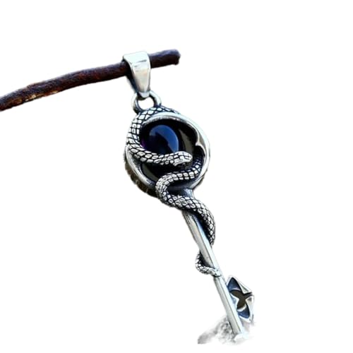 Punk Mode Vintage Schlüsselanhänger Gothic Edelstahl Schlangenkette Halskette Männer und Frauen einzigartige Schmuck Geschenke von Hokech