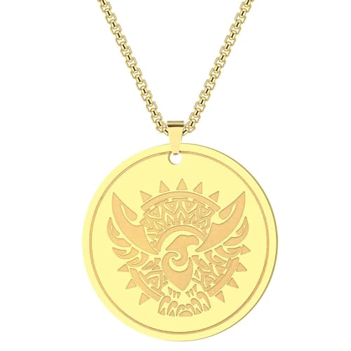 Sonne Phönix Totem Amulett Anhänger Halskette für Männer Frauen Edelstahl Persönliche gravierte Talisman Charm Choker Kette Schmuck von Hokech