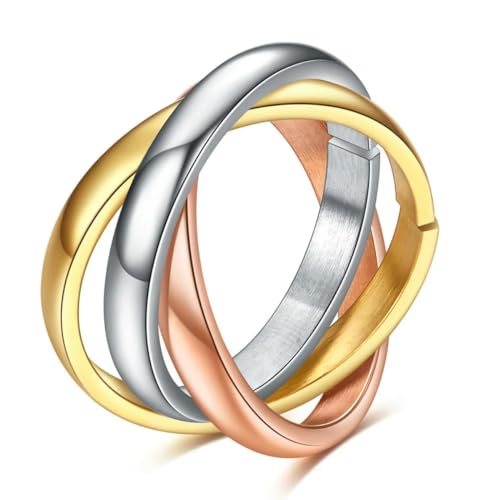 Verzahnter Kreis Frauen Männer Ring Geschenk Schmuck Klassische Liebe Hochzeit Edelstahl Bijoux Femme Bague Acier Unbeoxidbar von Hokech