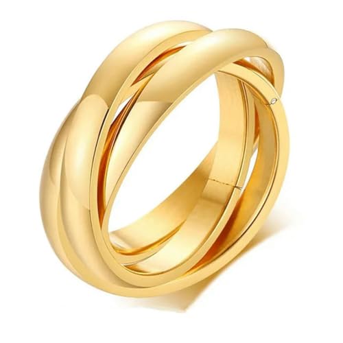 Verzahnter Kreis Frauen Männer Ring Geschenk Schmuck Klassische Liebeshochzeit Edelstahl Bijoux Femme Bague Acier von Hokech