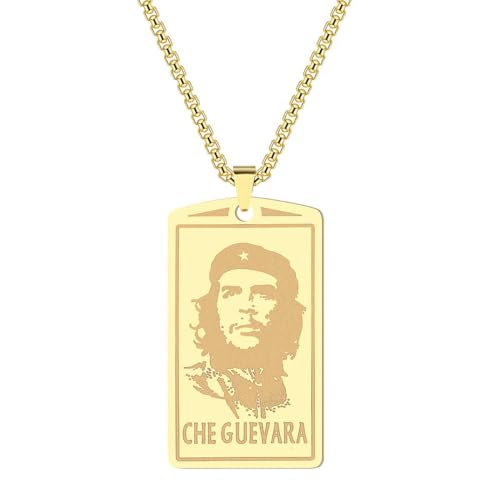 Vintage Die Ernesto Che Guevara Anhänger Halskette für Männer Frauen Brieftasche Porträt Einsatz Karte Charm Choker Kette Schmuck Geschenk von Hokech