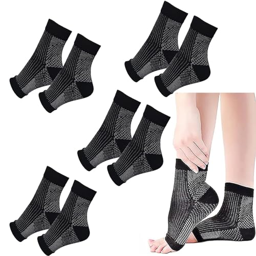 Hokuto OrthopäDische Kompressionssocken, Kompressions-Socken, OrthopäDische Kompressionssocken Herren Damen (2XL, black(4pcs)) von Hokuto