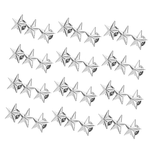 Holibanna 12St Pentagramm-Abzeichen Stern Broschennadeln elegante Sternabzeichen Herrenhüte Rucksack für Männer Abzeichen aus Zinklegierung Kleidersternabzeichen Berühmtheit Stift Pala Hut von Holibanna