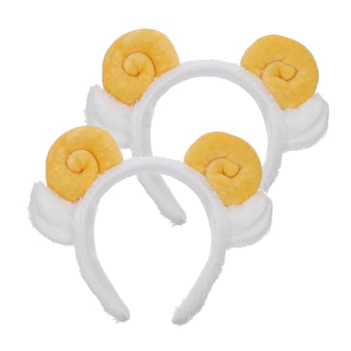 Holibanna 2St Klaue Stirnband Haarband mit Lammohren Haarband aus Schafshorn kinder haarspangen haarspange kinder schmücken DIY kopfschmuck requisiten Stirnband aus Schafshorn Tier Croissant von Holibanna