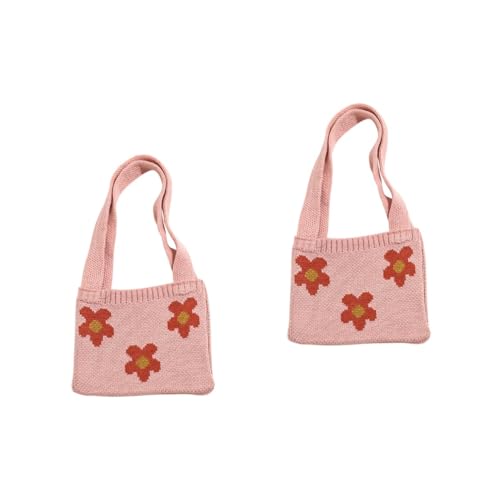 Holibanna Handtasche 2st Kinderhandtasche Schultertasche Kinder Umhängetasche Taschen Rosa Mädchen Baby Handtaschen von Holibanna