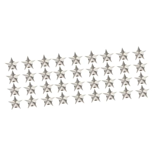Holibanna Metallbesatz 36 Stk Pentagramm- Veteranen leere hüte für männer Golddekor Schild Stern aus Metall Star- zum Unabhängigkeitstag Berühmtheit Etikett Kostüme Hut 3d von Holibanna