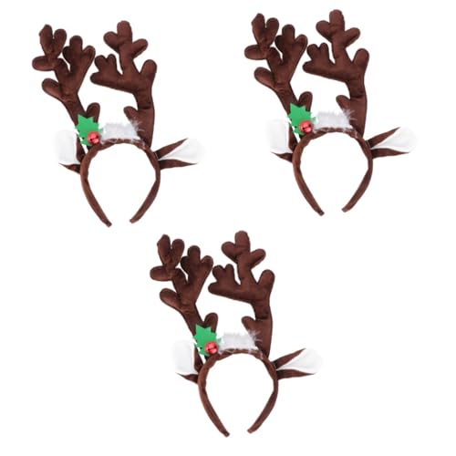 Holibanna 3st Weihnachtsstirnband Für Kinder Weihnachtsgeschenke Für Kinder Hirschohren Stirnband Haarschmuck Für Die Osterparty Haarreif Aus Rentiergeweih Ohr Stirnband Schal Weihnachten von Holibanna