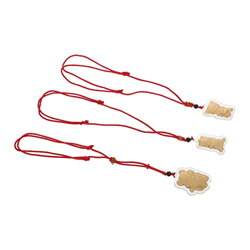 Holibanna 3St Tiger-Anhänger Halsketten Chinesischer Neujahr Anhänger Schmuck eine Halskette Schlüsselanhänger selber machen Tierkreis-Anhänger Karikatur Armband Gold Kind von Holibanna