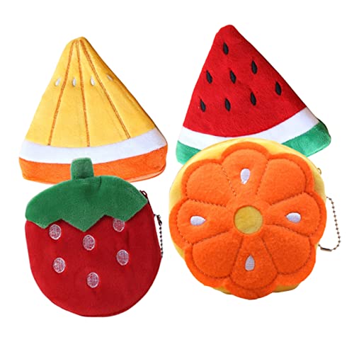 Holibanna 4 Stück Fruchtgeldbeutel Geldbörse Mini-Münzbeutel Portemonnaie Münze Schlüsselanhänger Kleiner Geldbeutel kleine Handtasche tragbar Handytasche Reisen Plüsch Holibanna 4 Stück Fruchtgeldbeutel Geldbörse Mini-Münzbeutel Portemonnaie Münze Schlüsselanhänger Kleiner Geldbeutel kleine Handtasche tragbar Handytasche Reisen Plüsch von Holibanna