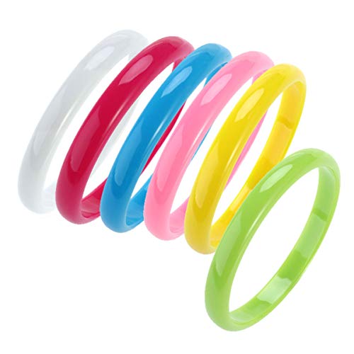 Holibanna 6Pcs Mode Kunststoff Armbänder Bonbon Farbe Armband für Geburtstagsfeier Erwachsene Kinder Mädchen（zufällige Farbe） von Holibanna