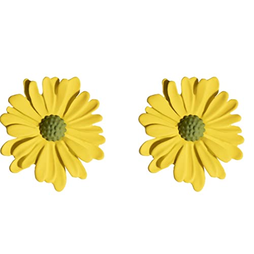 Holibanna Daisy Ohrringe Bolzen Tiny Ohrstecker Blumen Raupen Ohrring Pflanzen Ohr Schmuck Geschenke Für Frau Weibliche (Gelb) von Holibanna